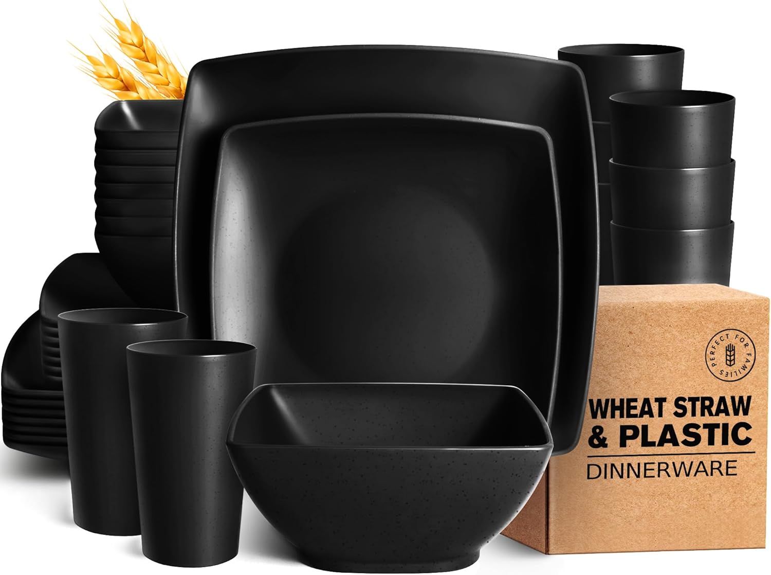 Wheat straw plates